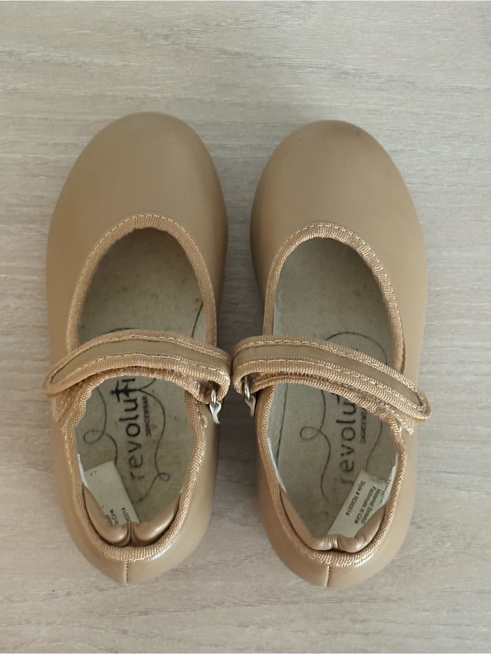 Revolution Girls Tan Tap Shoes - Size US 12.5
